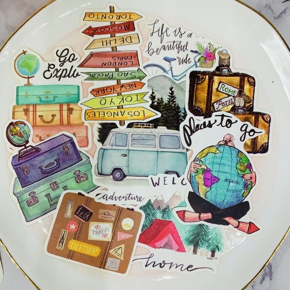 Explore The World, 24 Adventurous Stickers, VW Bugs, Road Trip - Picture 3 of 10